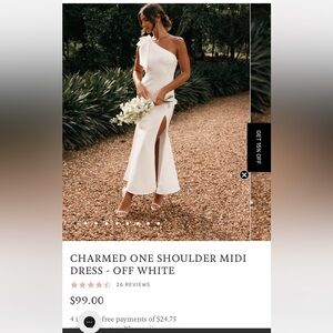 One shoulder bow dress
